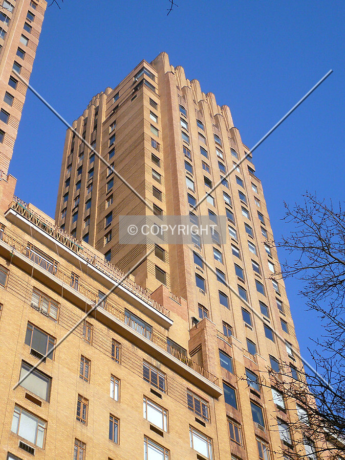 Oblique view of the north tower