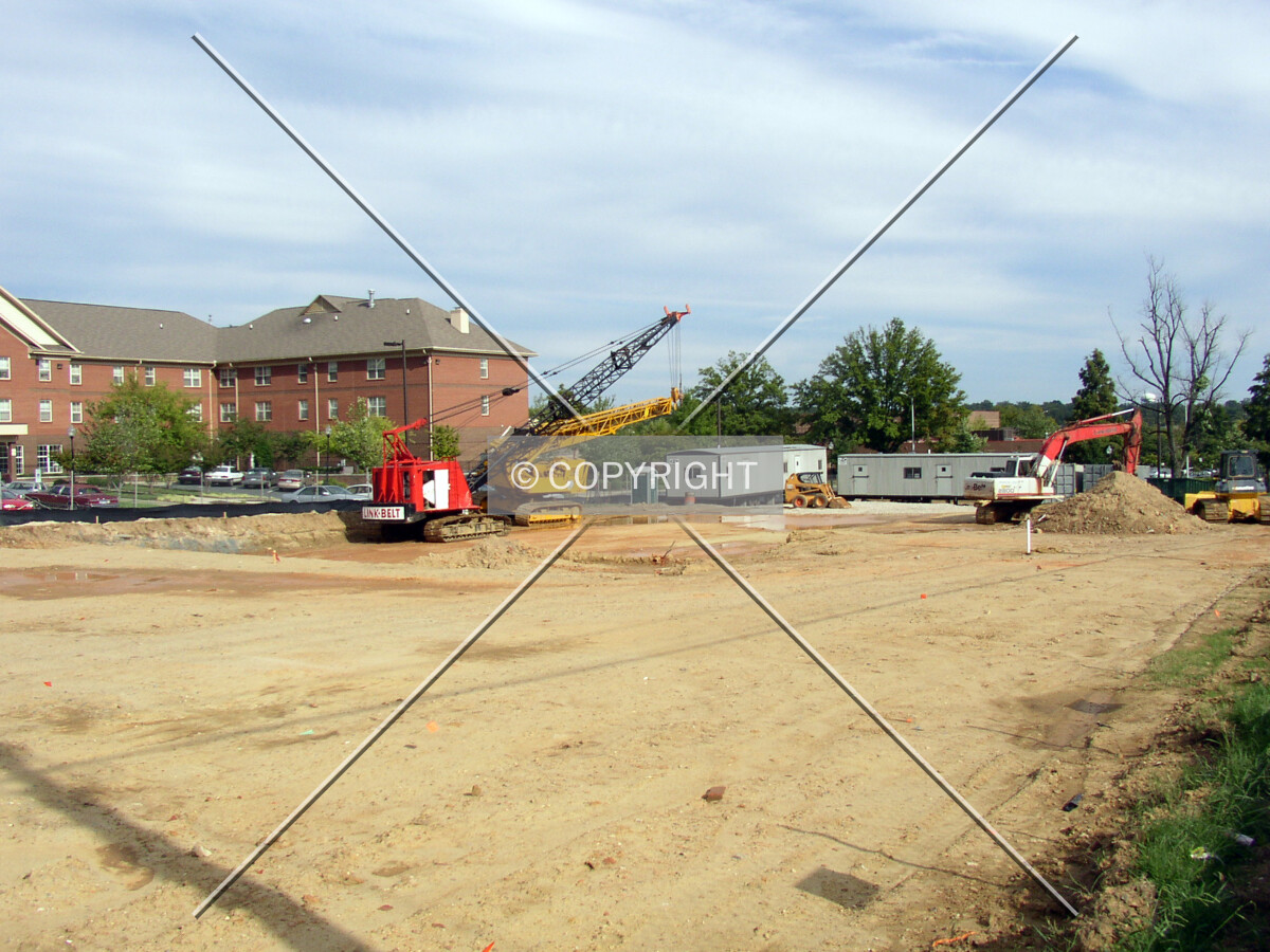 Looking east across the site from North Caldwell Street