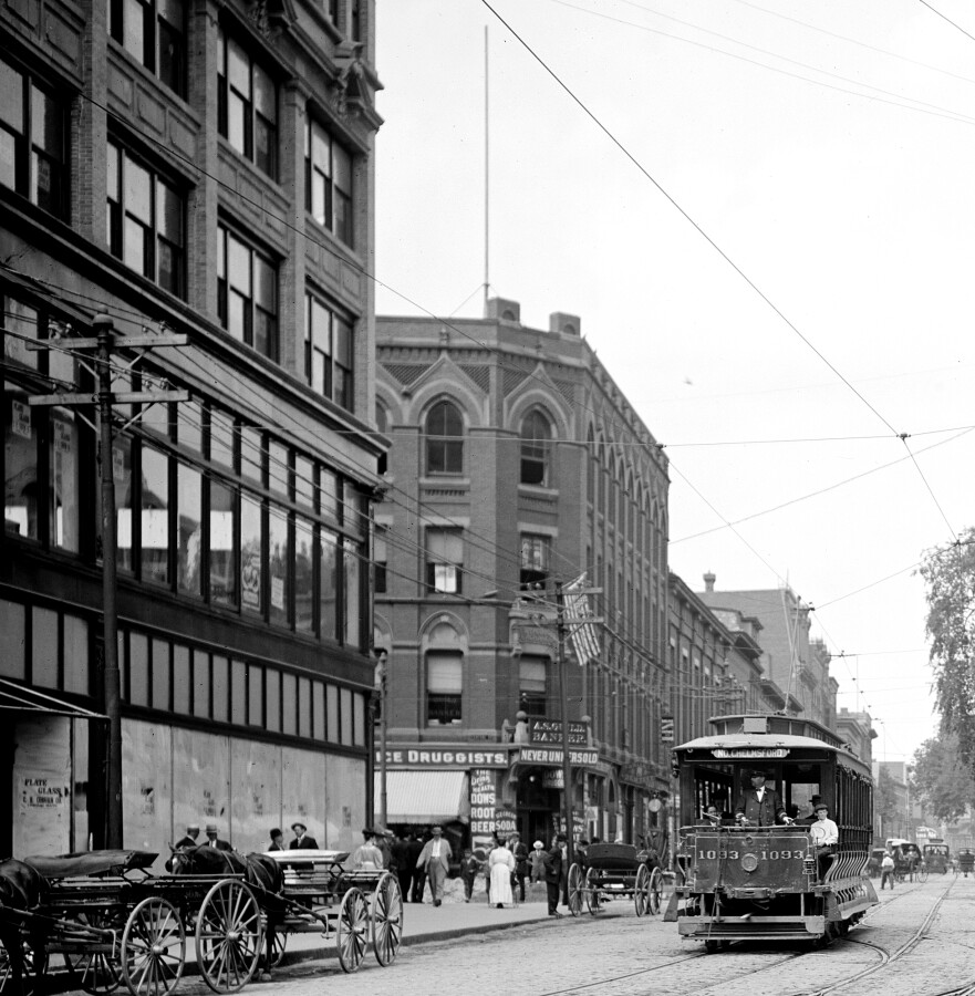 Vintage view from the east before addition of the upper two stories