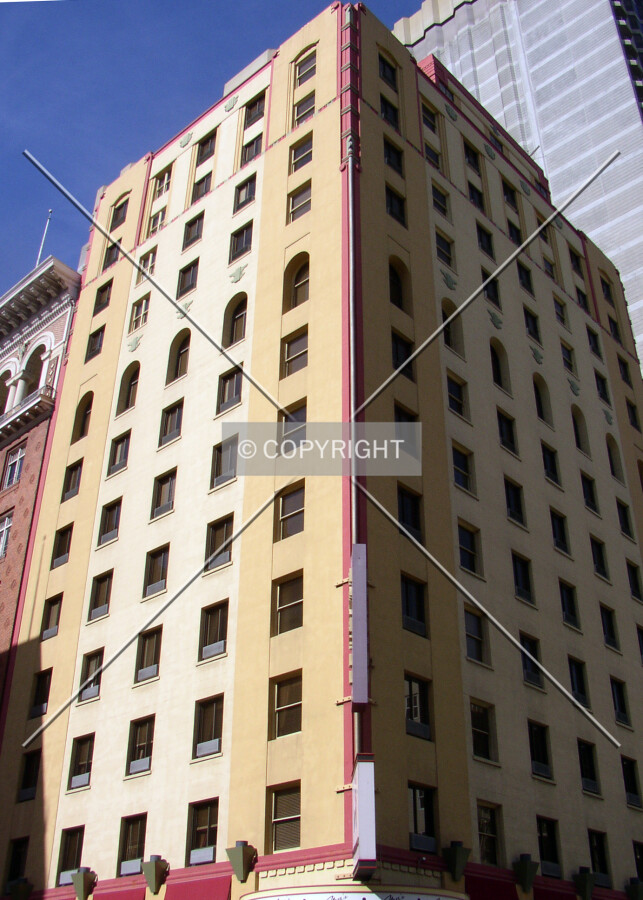 Looking up the southwest corner from across Mason Street