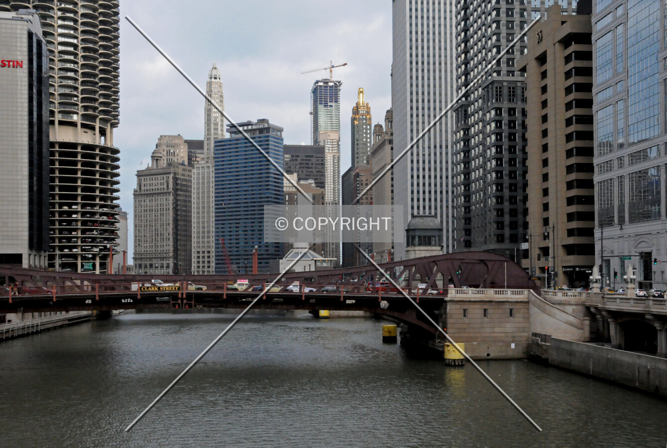 Looking east from the LaSalle Street Bridge