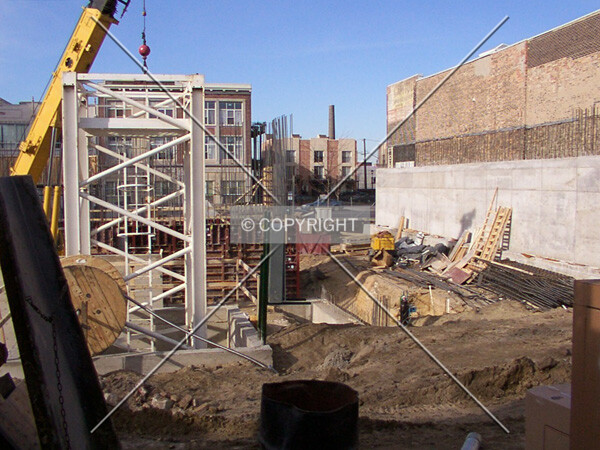 North side of construction site