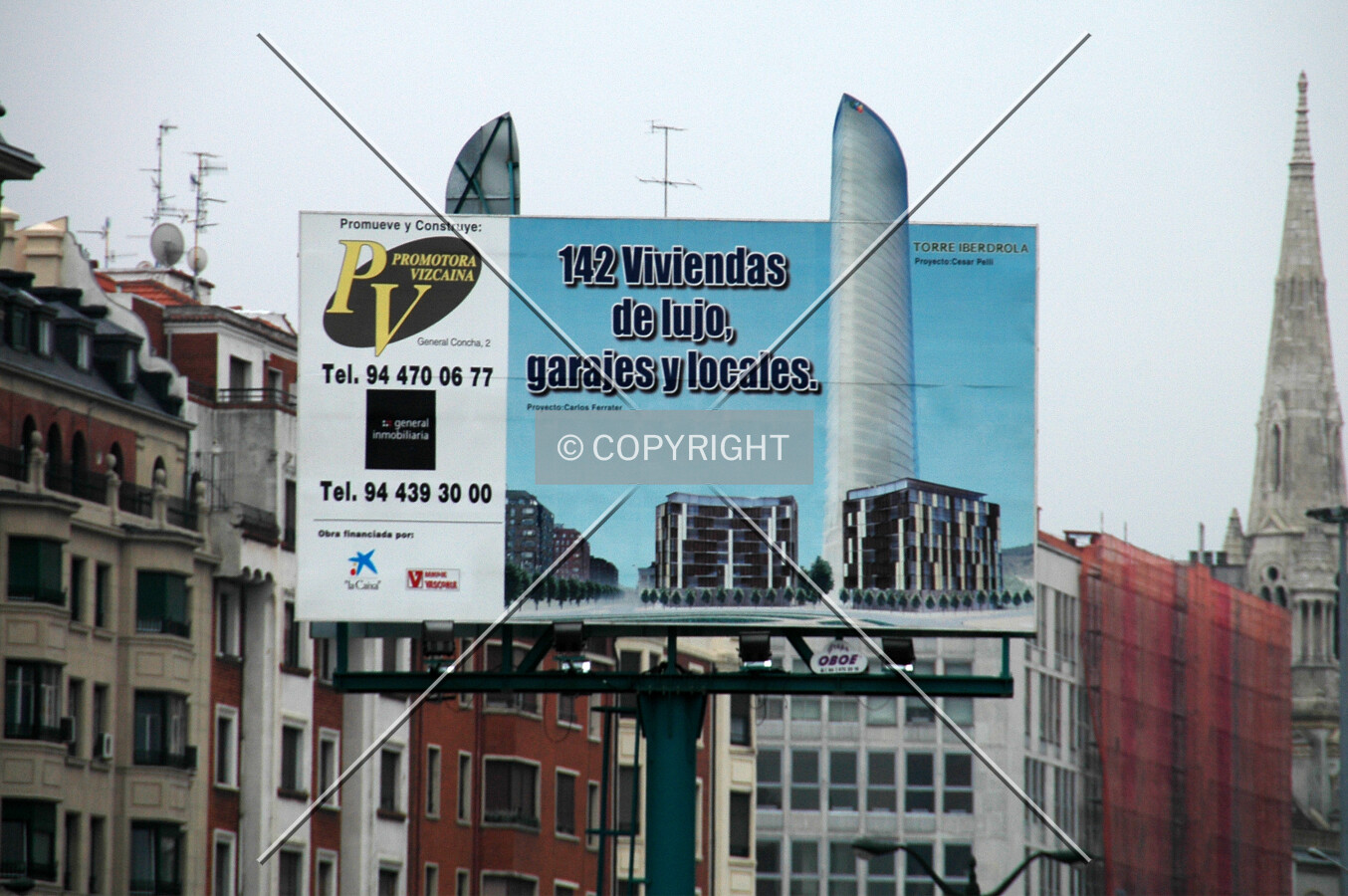 Signage above the site