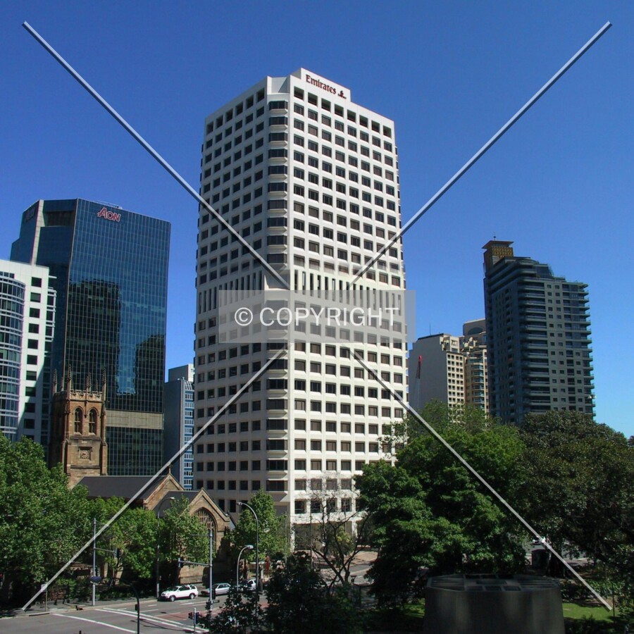 Elevated view from the southeast