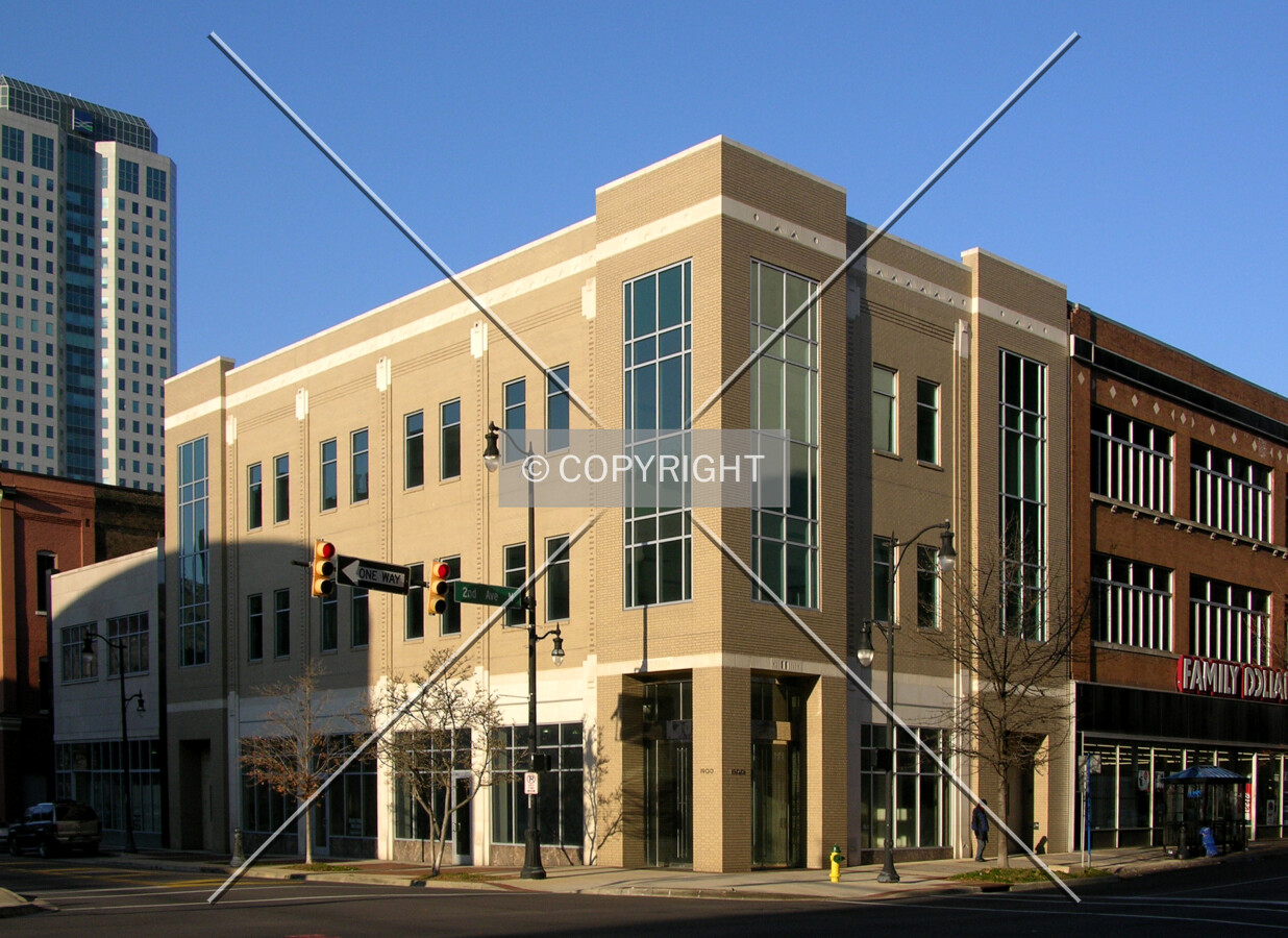 From across 19th Street North to the southwest