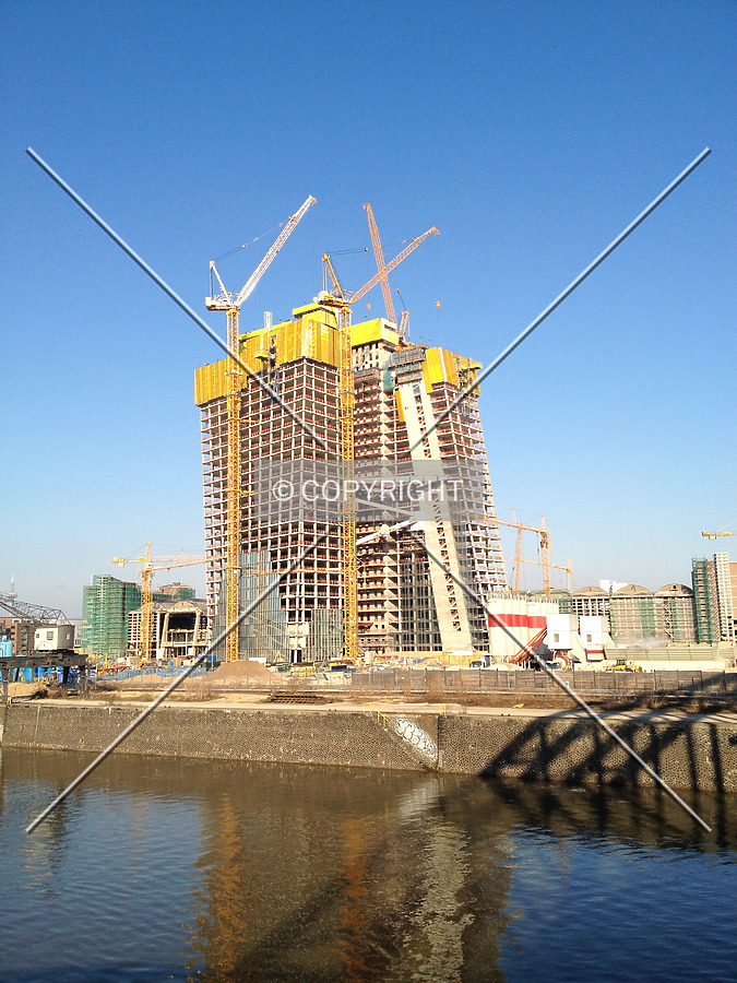 Skytower of ECB under construction in February 2012