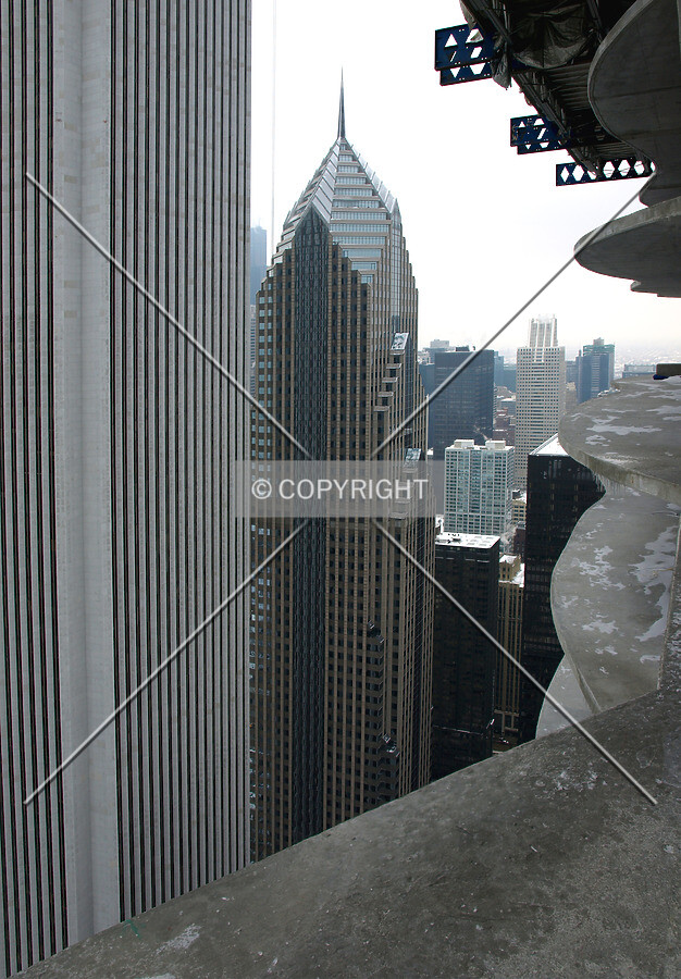 Looking west from balcony on 68th floor