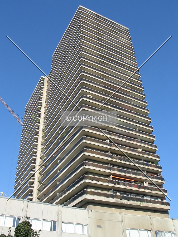 Looking up from the south