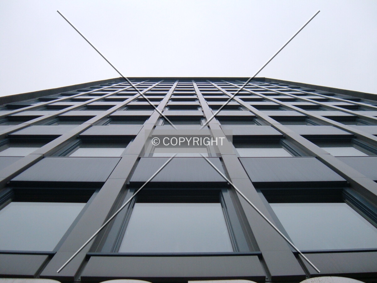 Looking up south facade