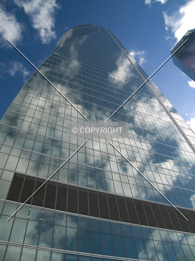 Looking up from the western side