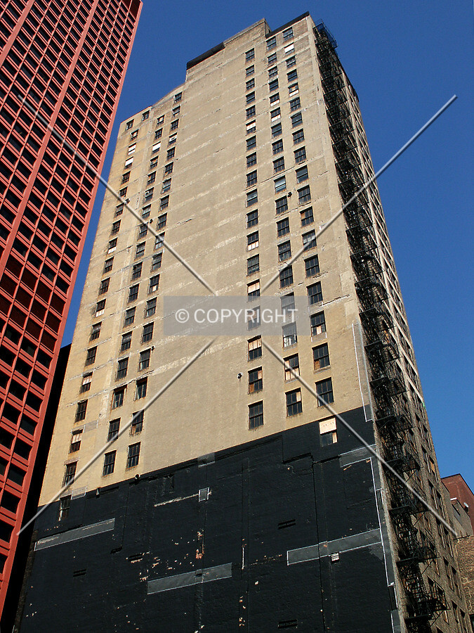 Looking up the west facade from Wabash Avenue