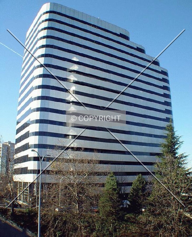 The complex's west tower