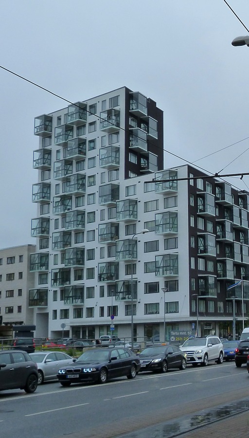Corner view from east.