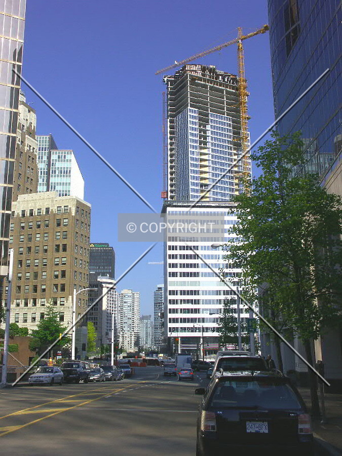 View west along Cordova Street