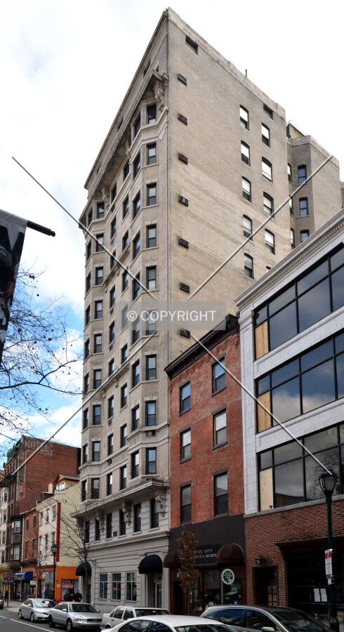 View from the northwest on Walnut Street