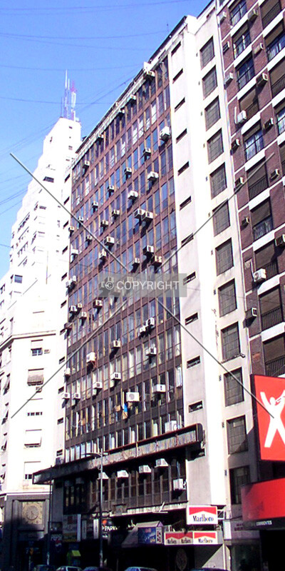 North façade viewed from the west with Edificion Safico in the background