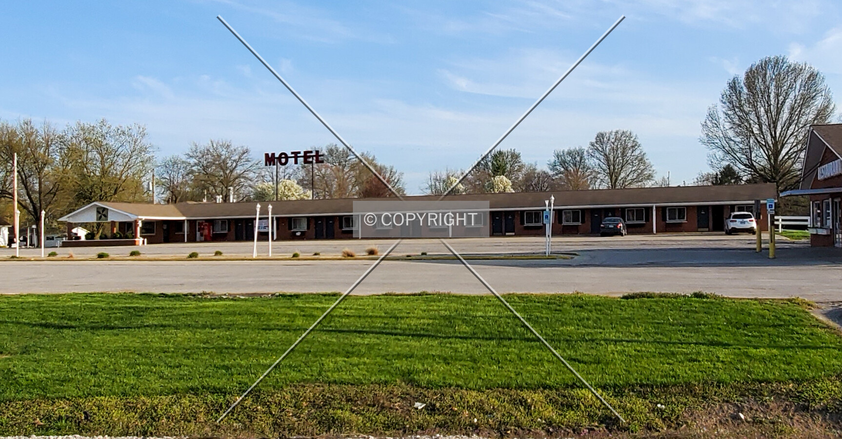 Northwest view; April 6, 2020