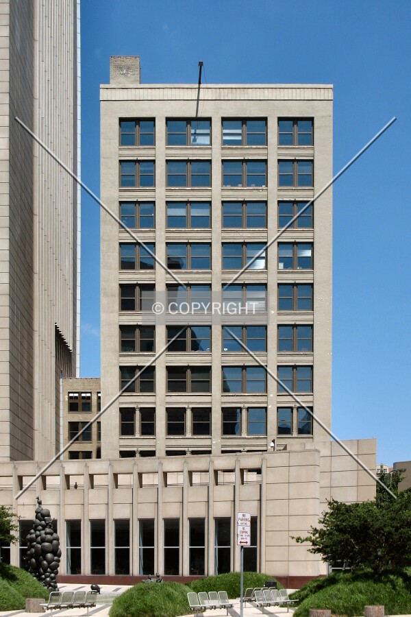 South elevation, across 4th Street South and the Federal Courthouse plaza