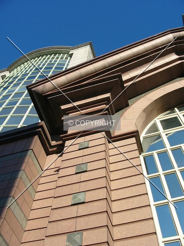 Looking up from the main entrance