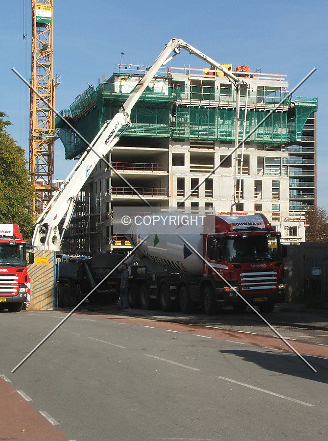 Pouring concrete