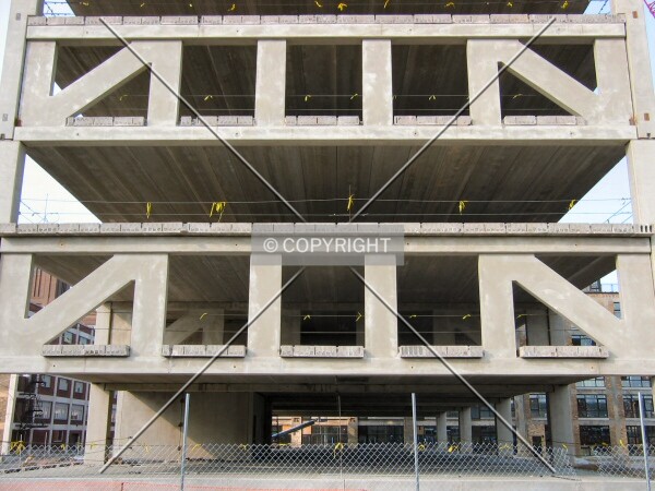 Concrete structure from across 4th Street North