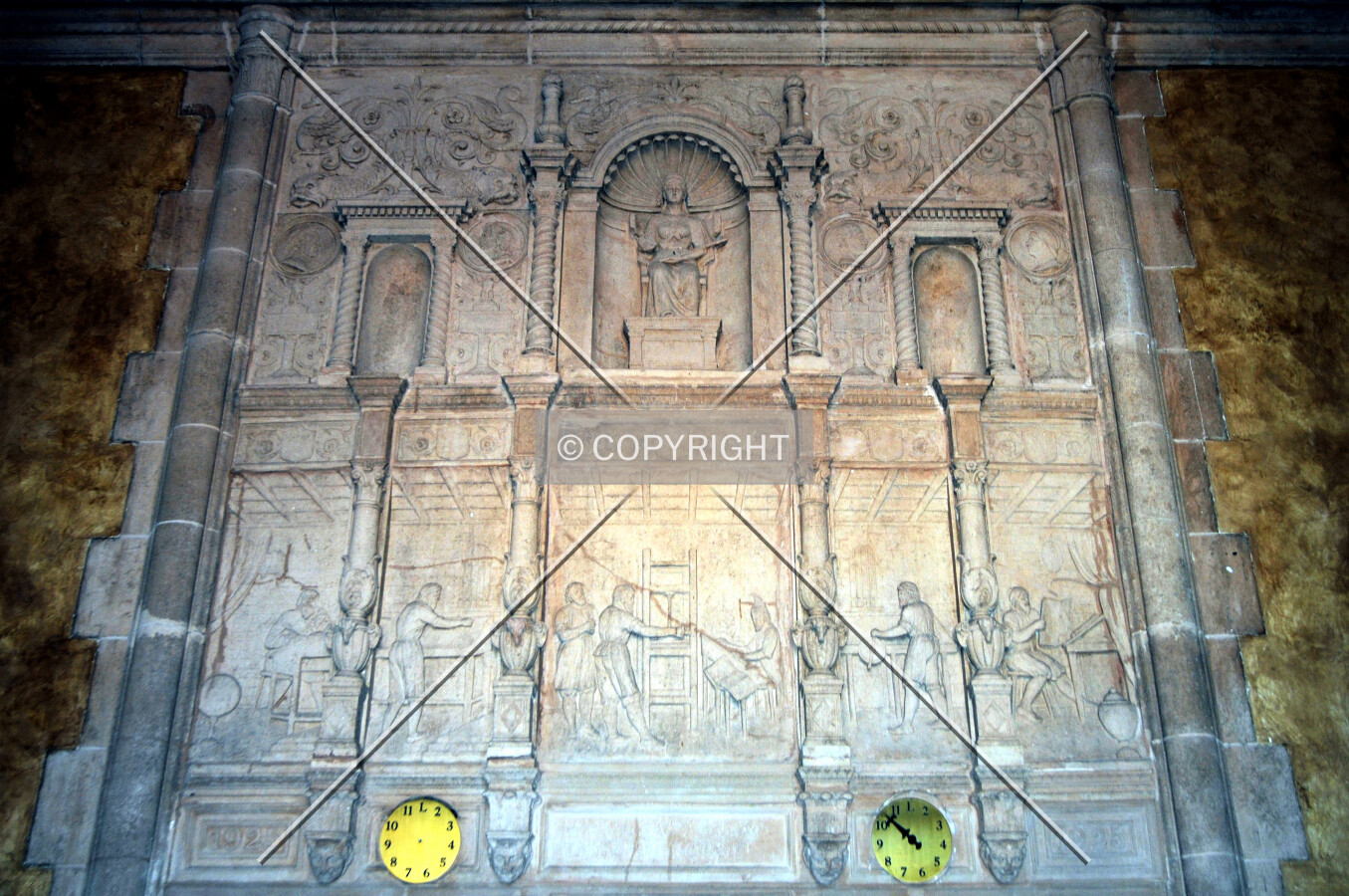 View of art work on lobby wall