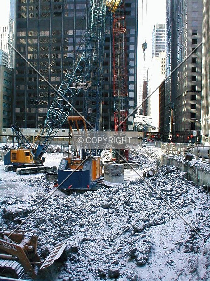 Site view looking east from Wacker Drive