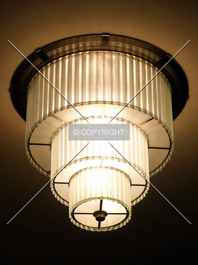 Ceiling light in the west lobby