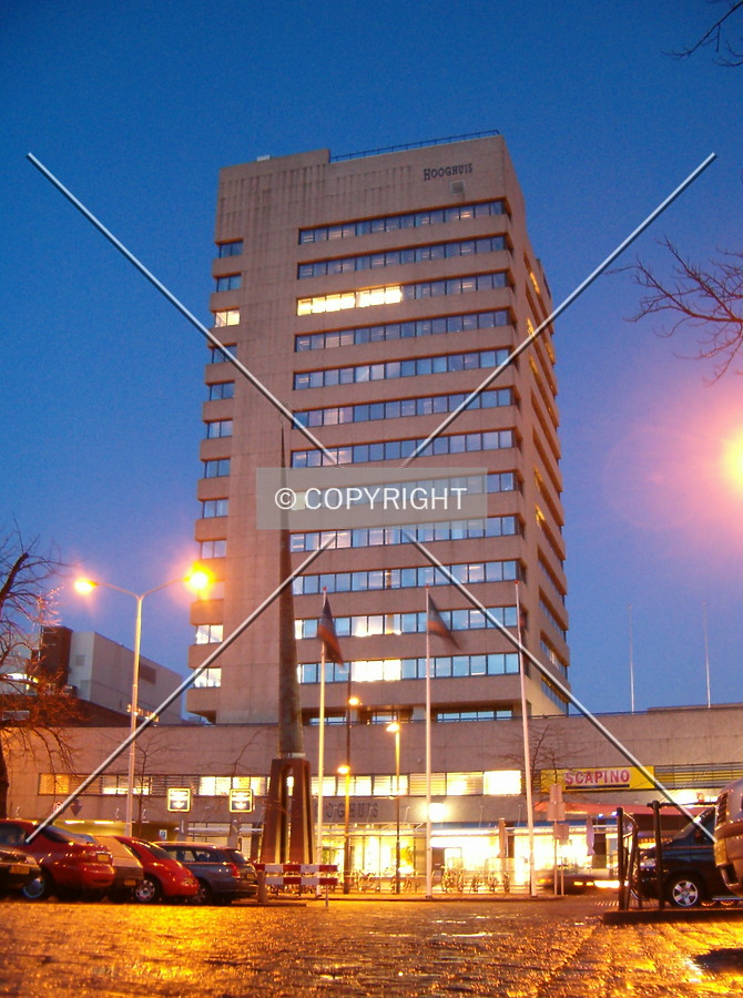 View from a car park at night