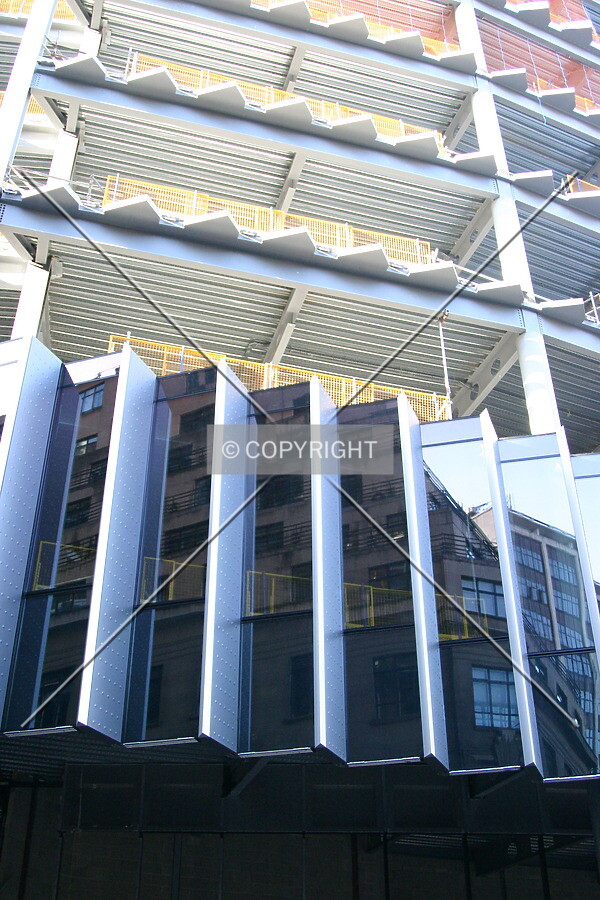 Ridged façade detail from Fenchurch Avenue