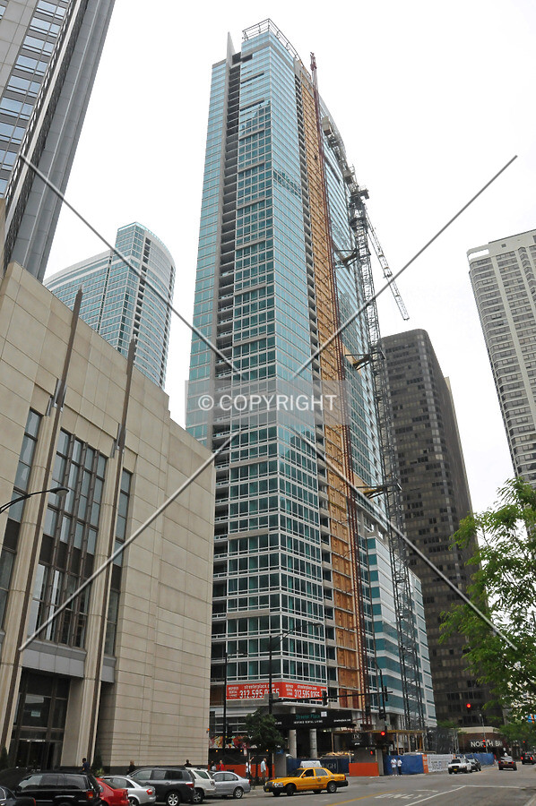 Looking up from McClurg Court