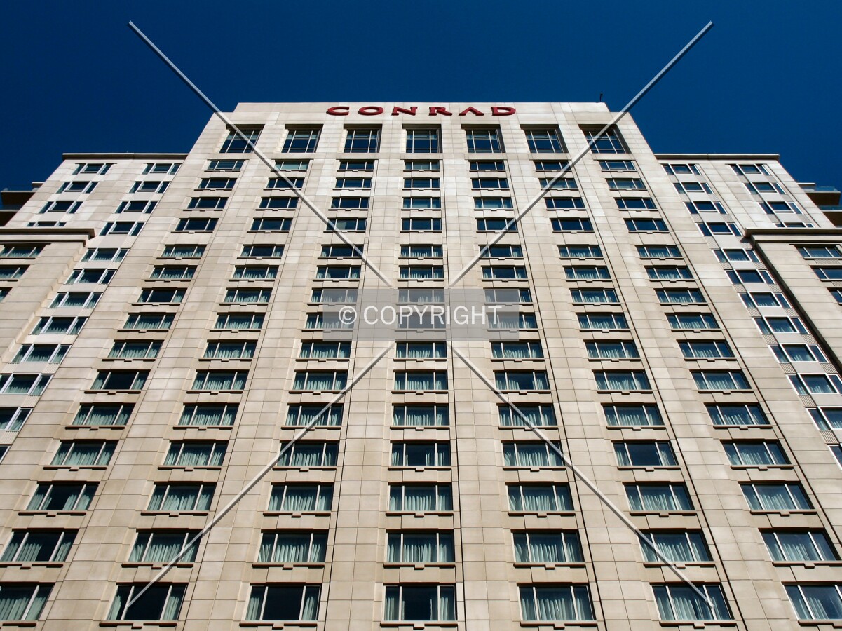 Looking up the west facade