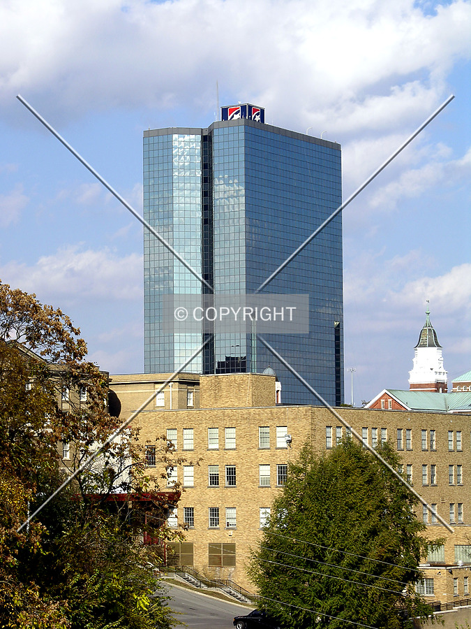 Distant view from the southwest along the Henley Street Bridge