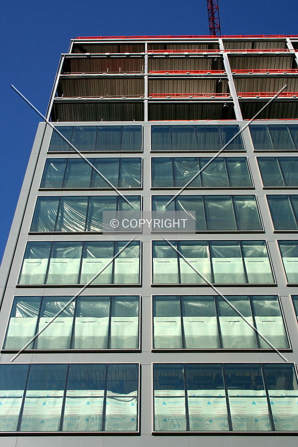 View of the facade progress