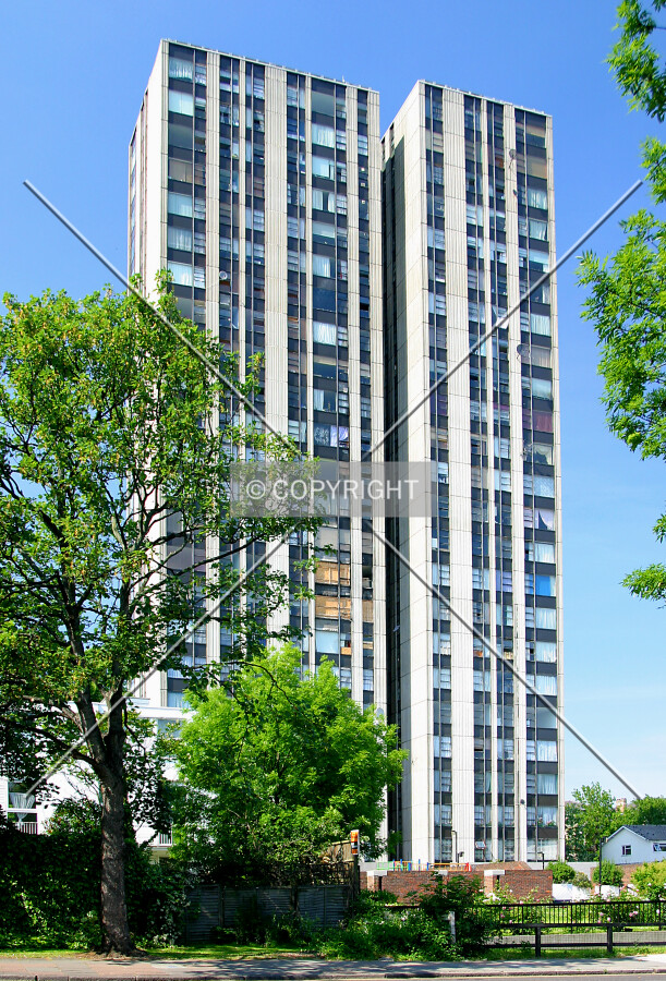 Full-height view from Adelaide Road prior to re-cladding
