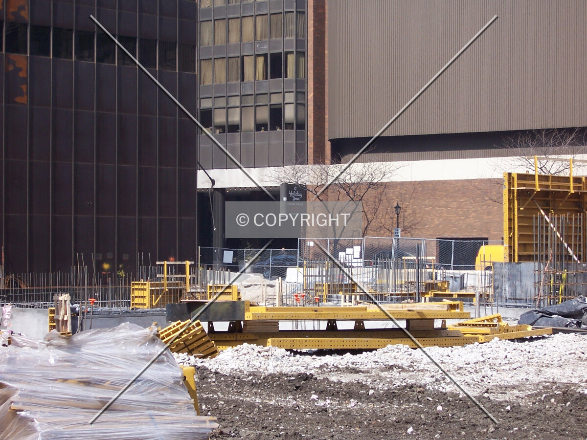 Looking northwest into the site from Illinois Street