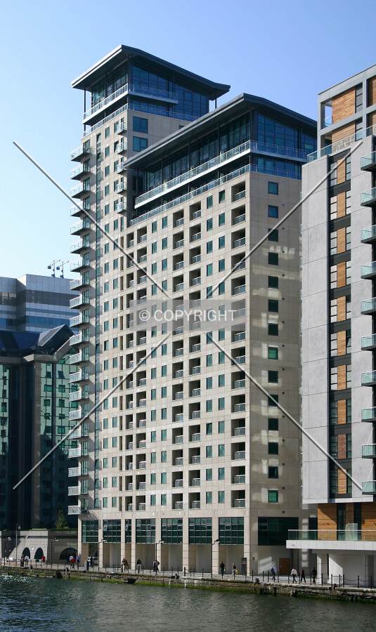 Full-height view southeast from South Quay