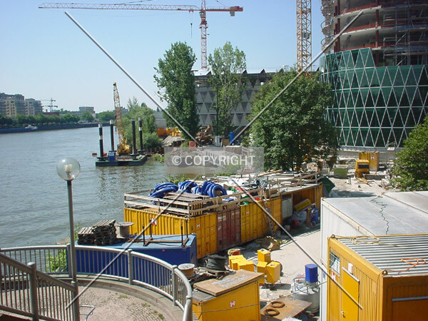 As seen from nearby bridge; Main River on the left