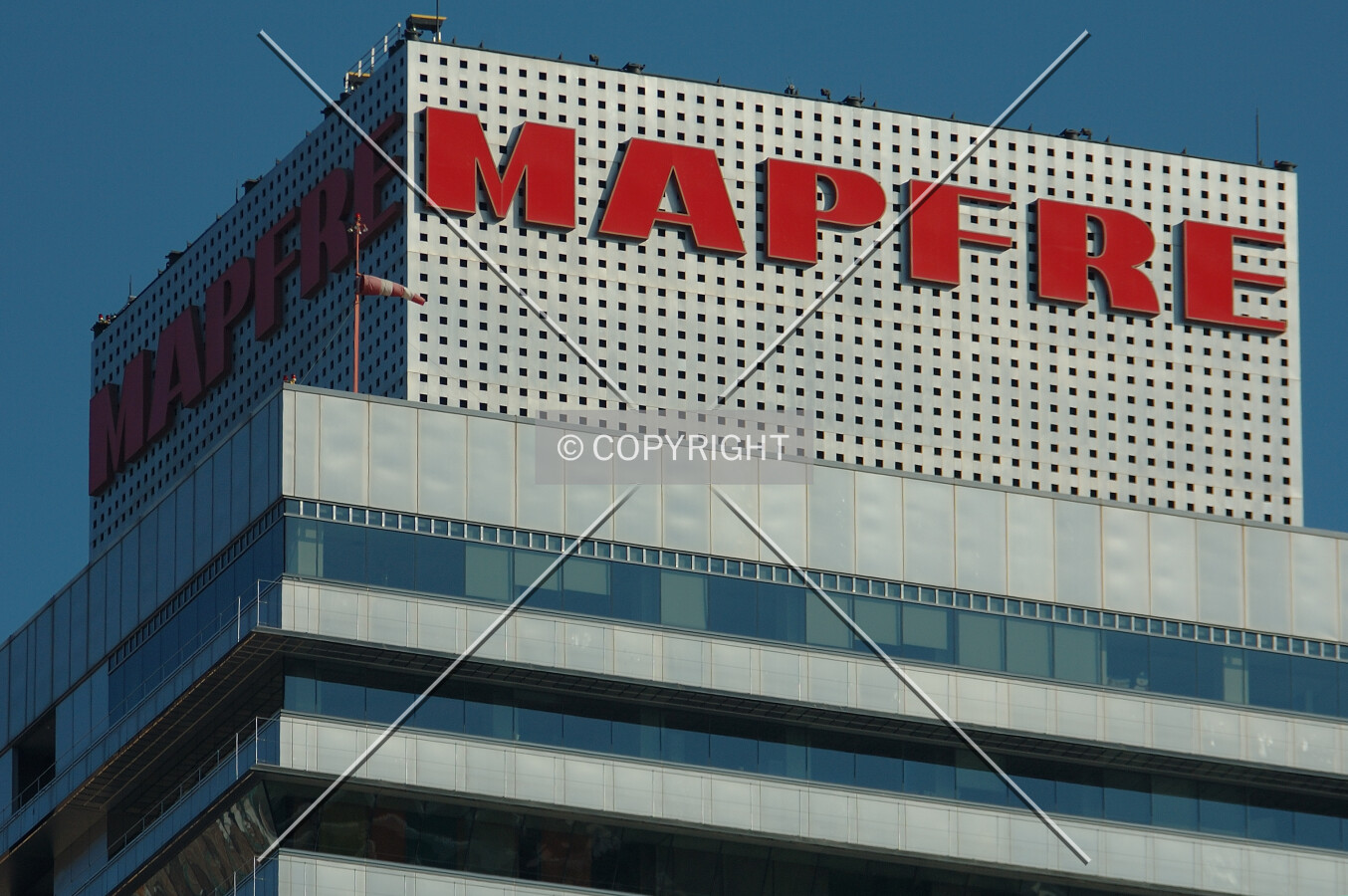 Signage at top