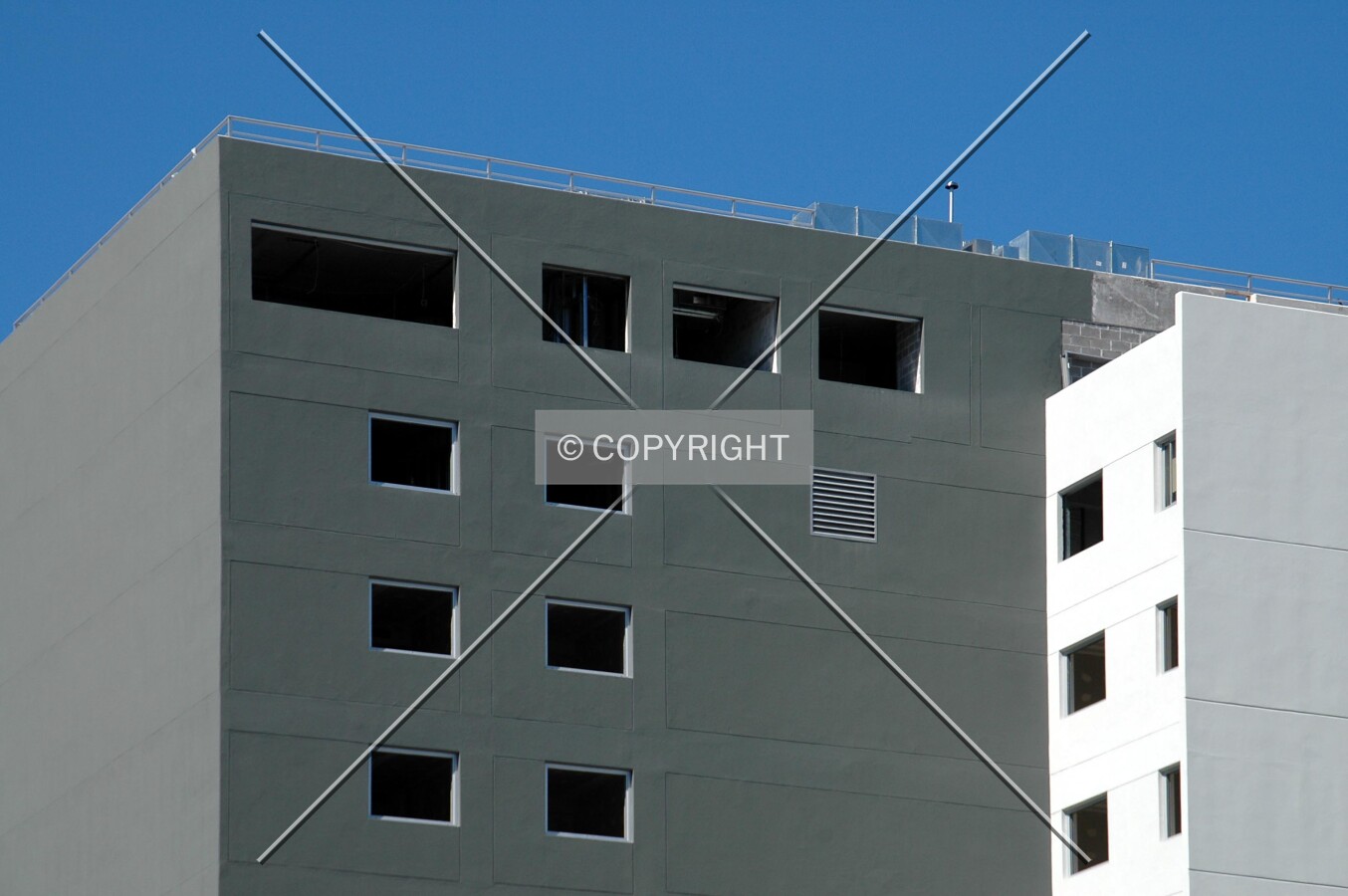 Top of the buildings north side