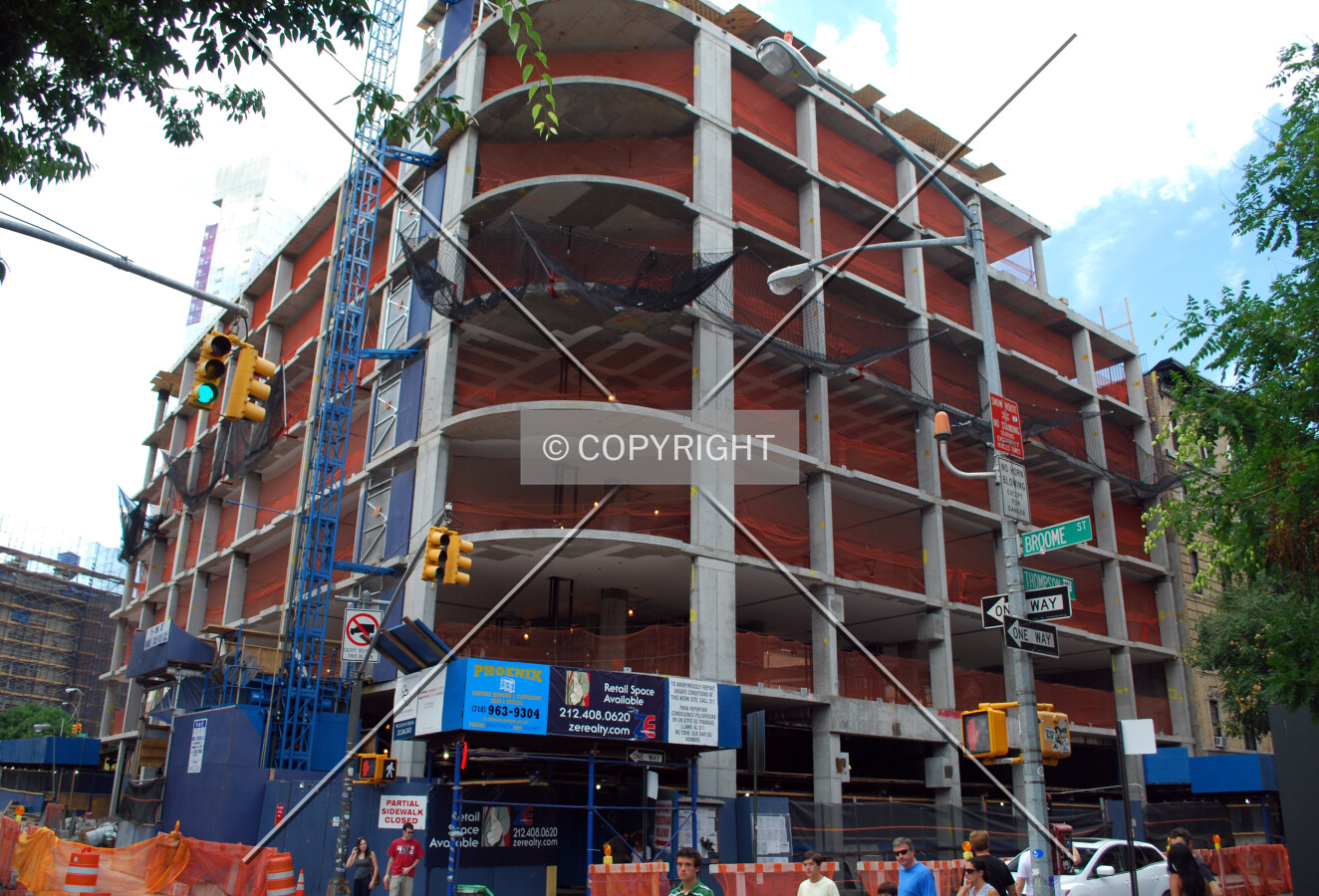 Viewed from the south along Broome Street