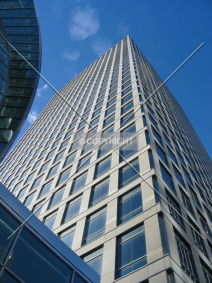 Looking up from Bank Street