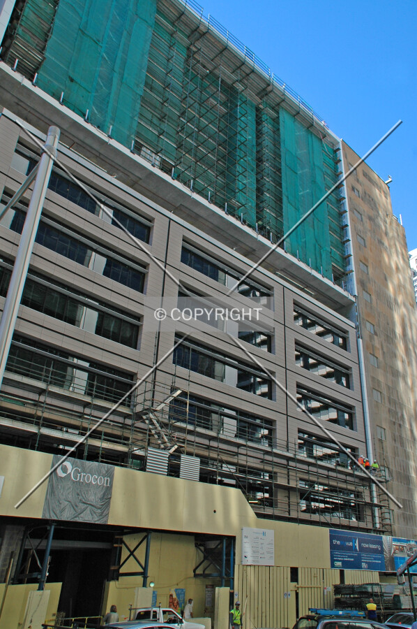 Looking up from York Street