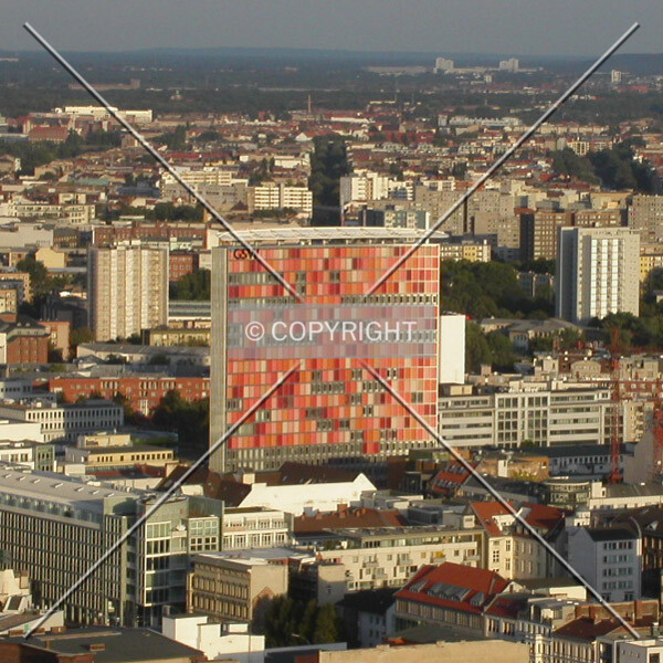Elevated view of the building