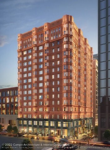 Rendering of proposed conversion to a hotel
