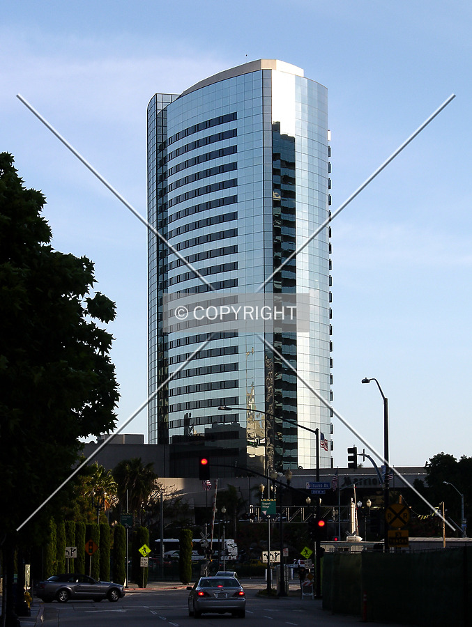 View from the north at sunset
