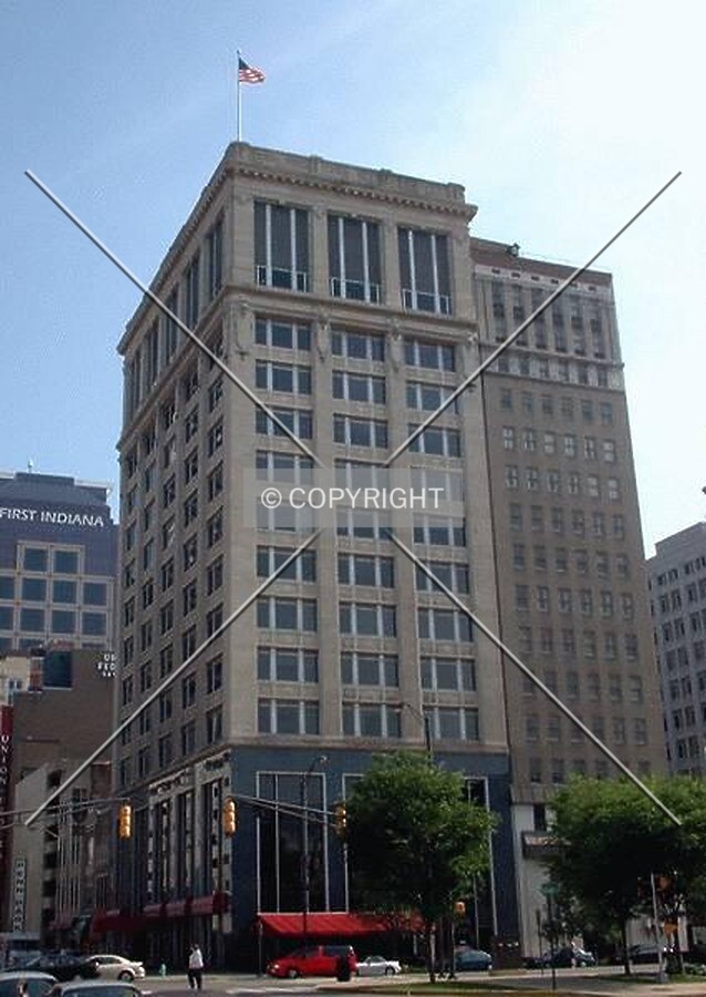 Southwest corner from Pennsylvania Street