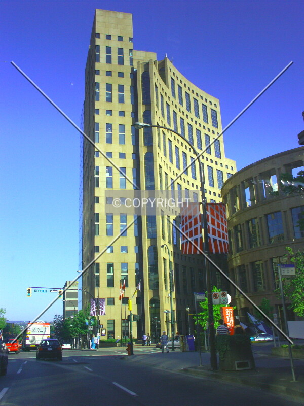 View east on Georgia Street at 6:45 p.m