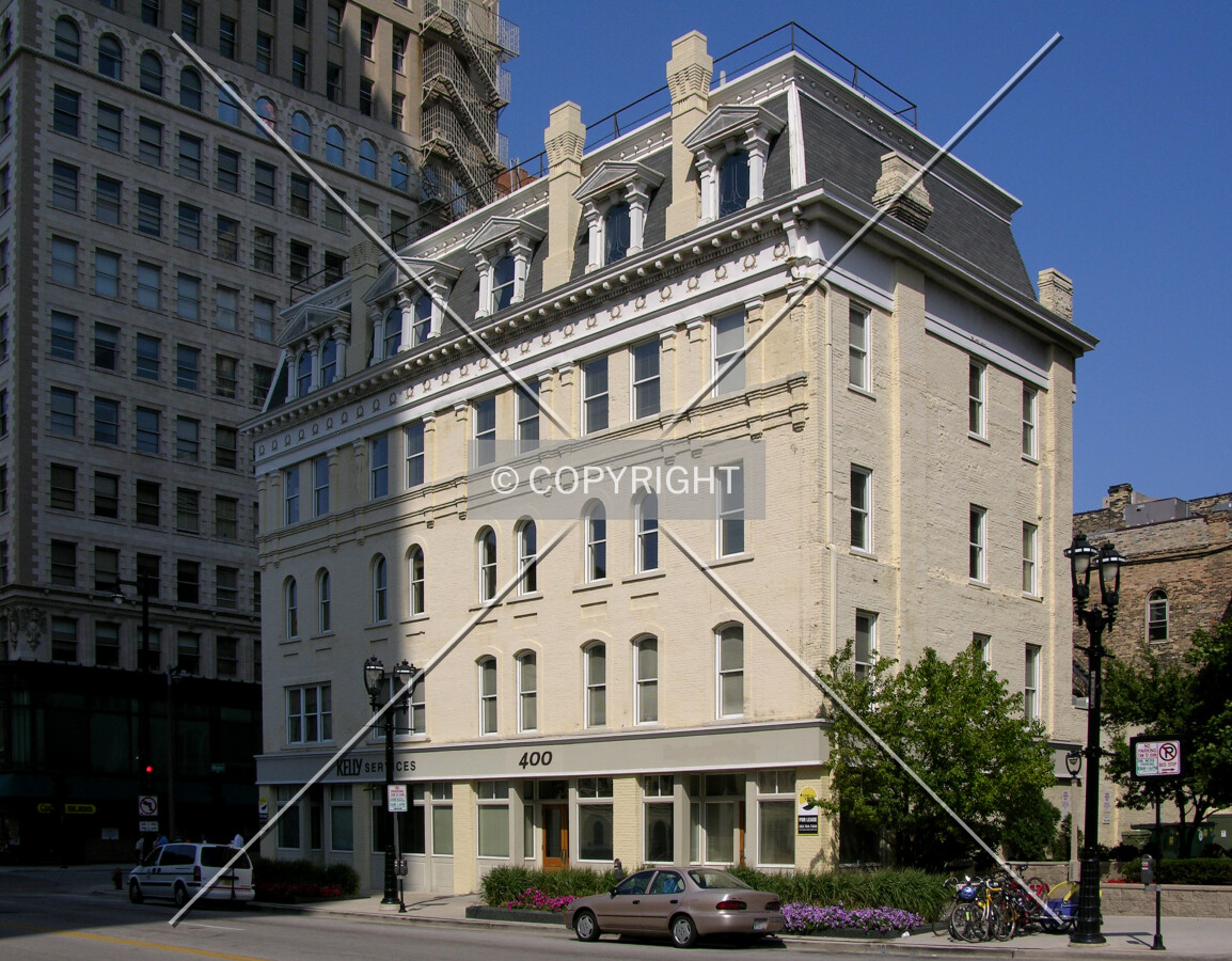 From across East Wisconsin Avenue to the southeast