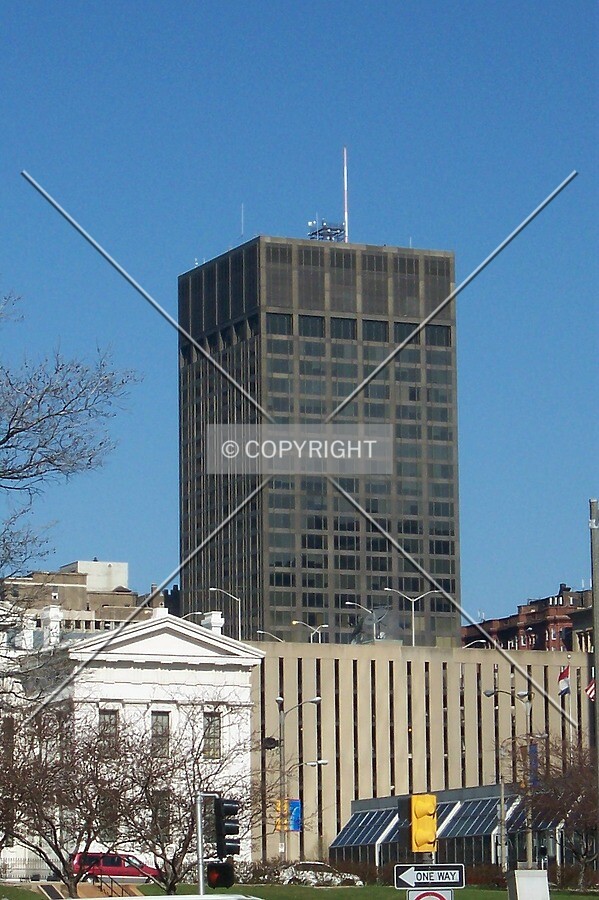 View from the southeast along Memorial Drive